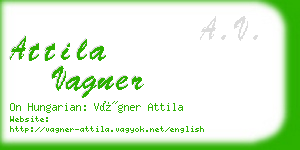 attila vagner business card
